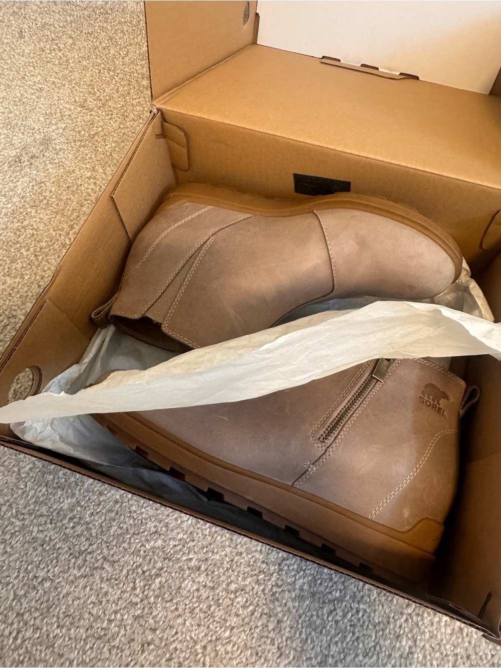 Sorel Women's Taupe Suede Chelsea Ankle Boots - Picture 5 of 5